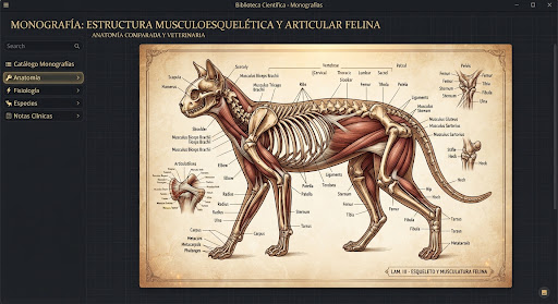 Estudio anatómico y articular felino